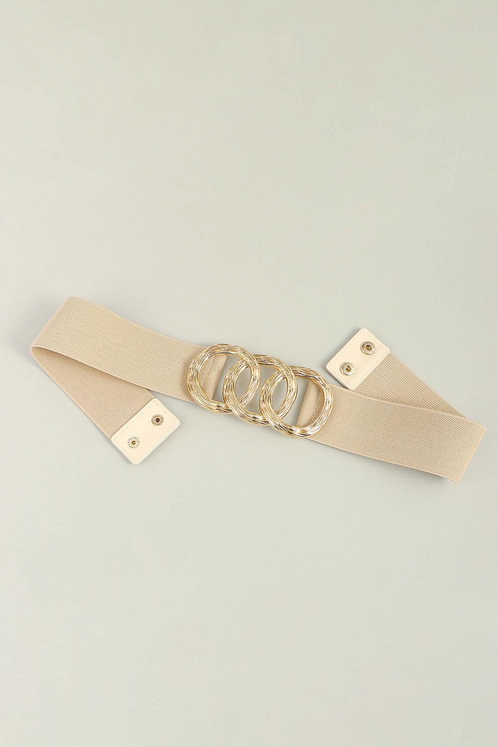 Zinc Alloy Buckle Elastic Wide Belt - Flyclothing LLC