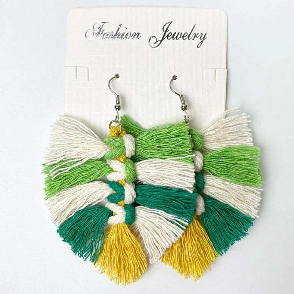 Fringe Detail Dangle Earrings - Trendsi - Flyclothing LLC