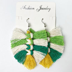 Fringe Detail Dangle Earrings - Trendsi