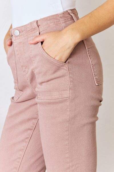 RISEN Full Size High Rise Ankle Flare Jeans - Trendsi - Flyclothing LLC