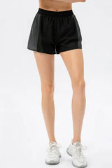 Color Block Drawstring Active Shorts - Trendsi - Flyclothing LLC