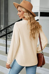 V-Neck Long Sleeve T-Shirt - Trendsi - Flyclothing LLC