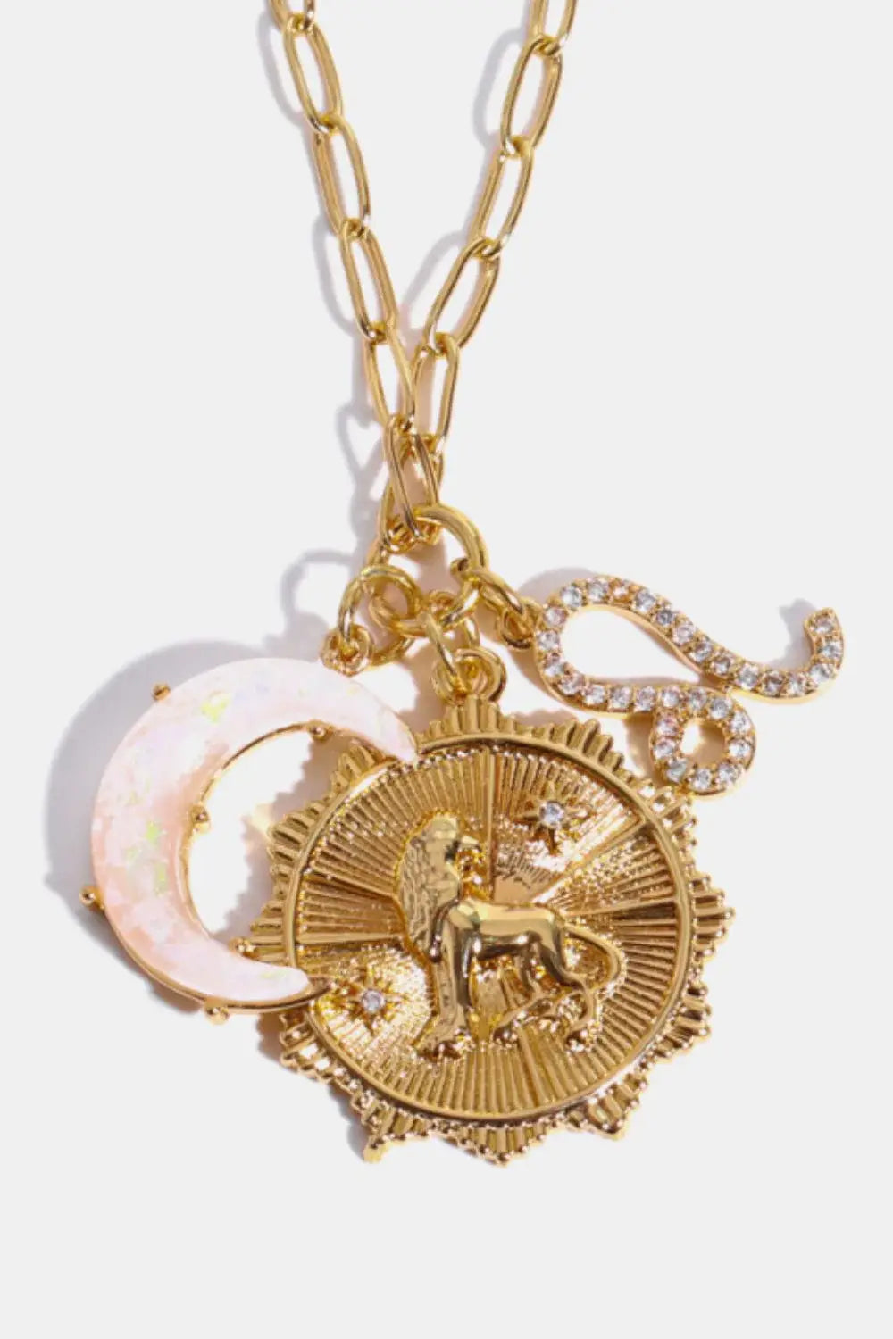 Constellation and Moon Pendant Copper Necklace - Trendsi - Flyclothing LLC