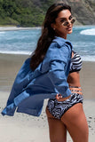 Button-Up Longline Shirt with Breast Pockets - Trendsi - Flyclothing LLC