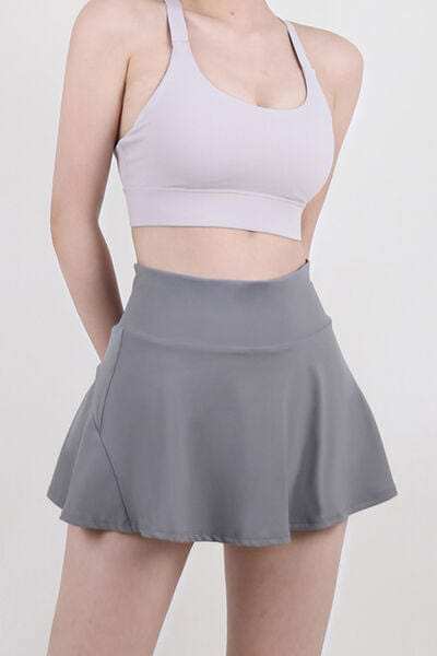 High Waist Pleated Active Skirt - Trendsi - Flyclothing LLC