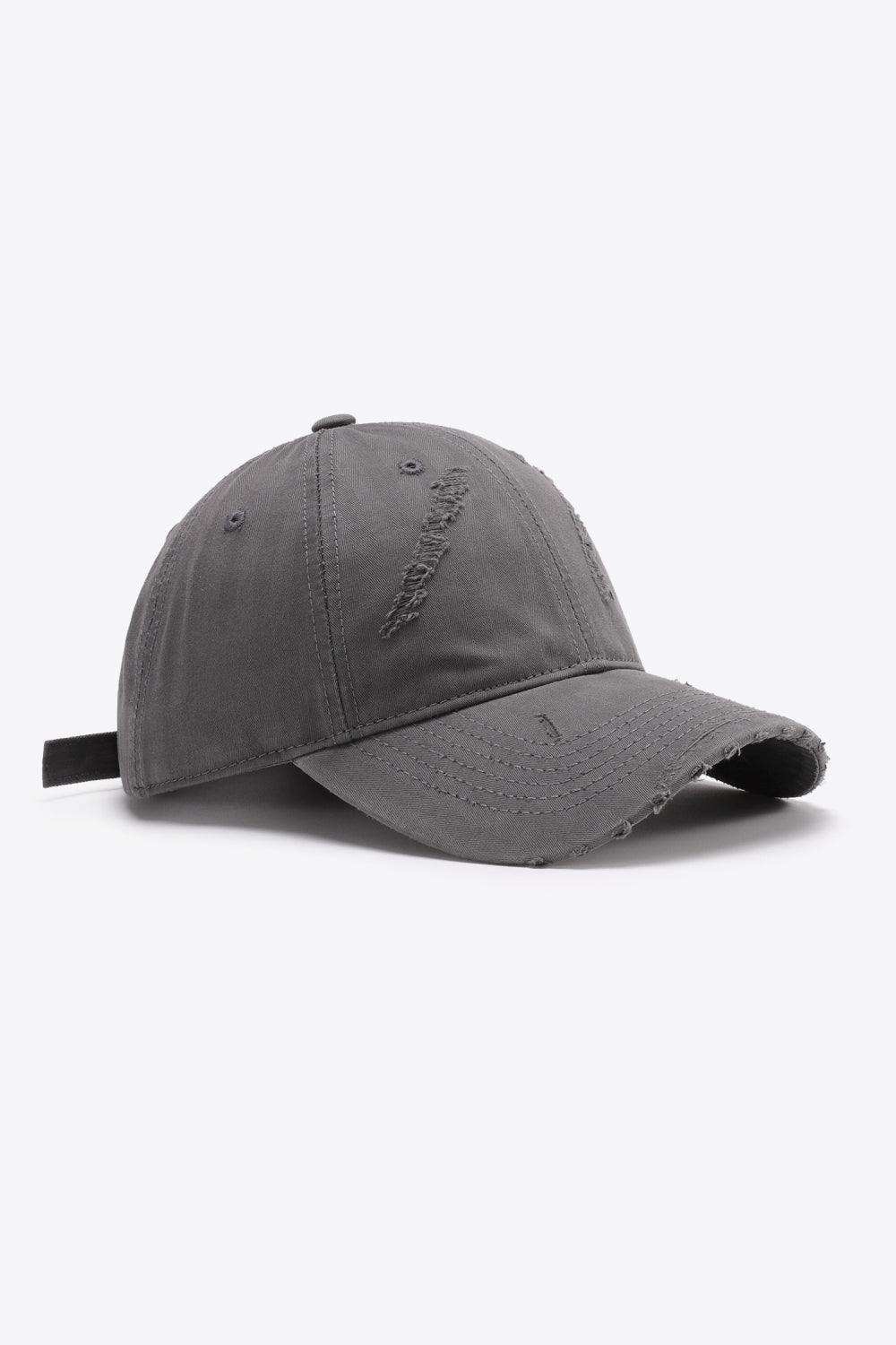 Distressed Adjustable Baseball Cap - Trendsi - Flyclothing LLC