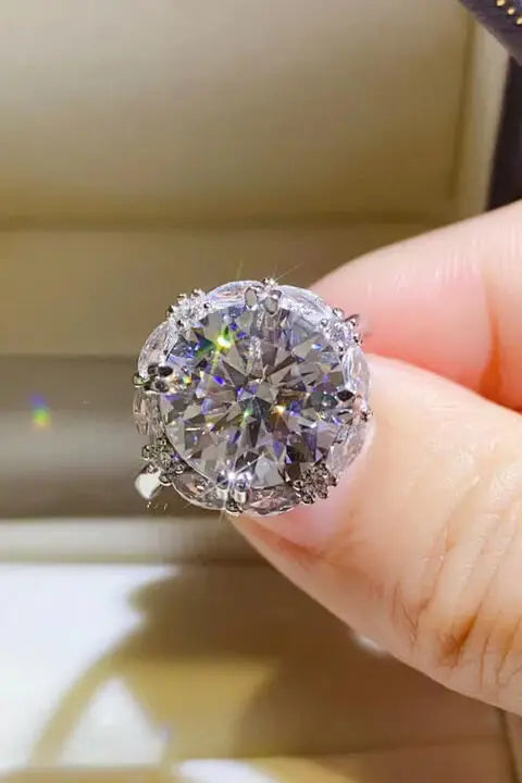 5 Carat Moissanite 925 Sterling Silver Ring - Trendsi - Flyclothing LLC