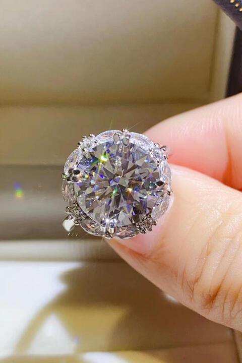 5 Carat Moissanite 925 Sterling Silver Ring - Trendsi - Flyclothing LLC