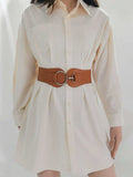 PU Elastic Wide Belt - Trendsi - Flyclothing LLC