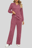 Ribbed Long Sleeve Top and Pocketed Pants Set - Trendsi - Flyclothing LLC