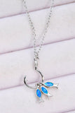 Opal Fish 925 Sterling Silver Necklace - Trendsi