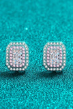 1 Carat Moissanite and Zircon Contrast Geometric Stud Earrings - Trendsi