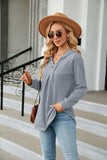 Long Sleeve Hooded Blouse - Trendsi - Flyclothing LLC