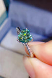 1 Carat Moissanite Heart 925 Sterling Silver Ring - Trendsi