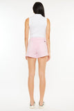 Kancan Raw Hem High Waist Denim Shorts - Trendsi