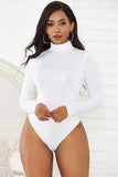 Turtleneck Long Sleeve Bodysuit - Trendsi - Flyclothing LLC