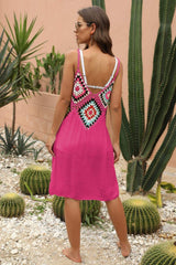 Openwork Sleeveless Embroidery Dress - Trendsi - Flyclothing LLC