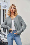 Button Down Exposed Seam Cardigan - Trendsi - Flyclothing LLC