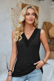 Lace Detail V-Neck Tank - Trendsi - Flyclothing LLC