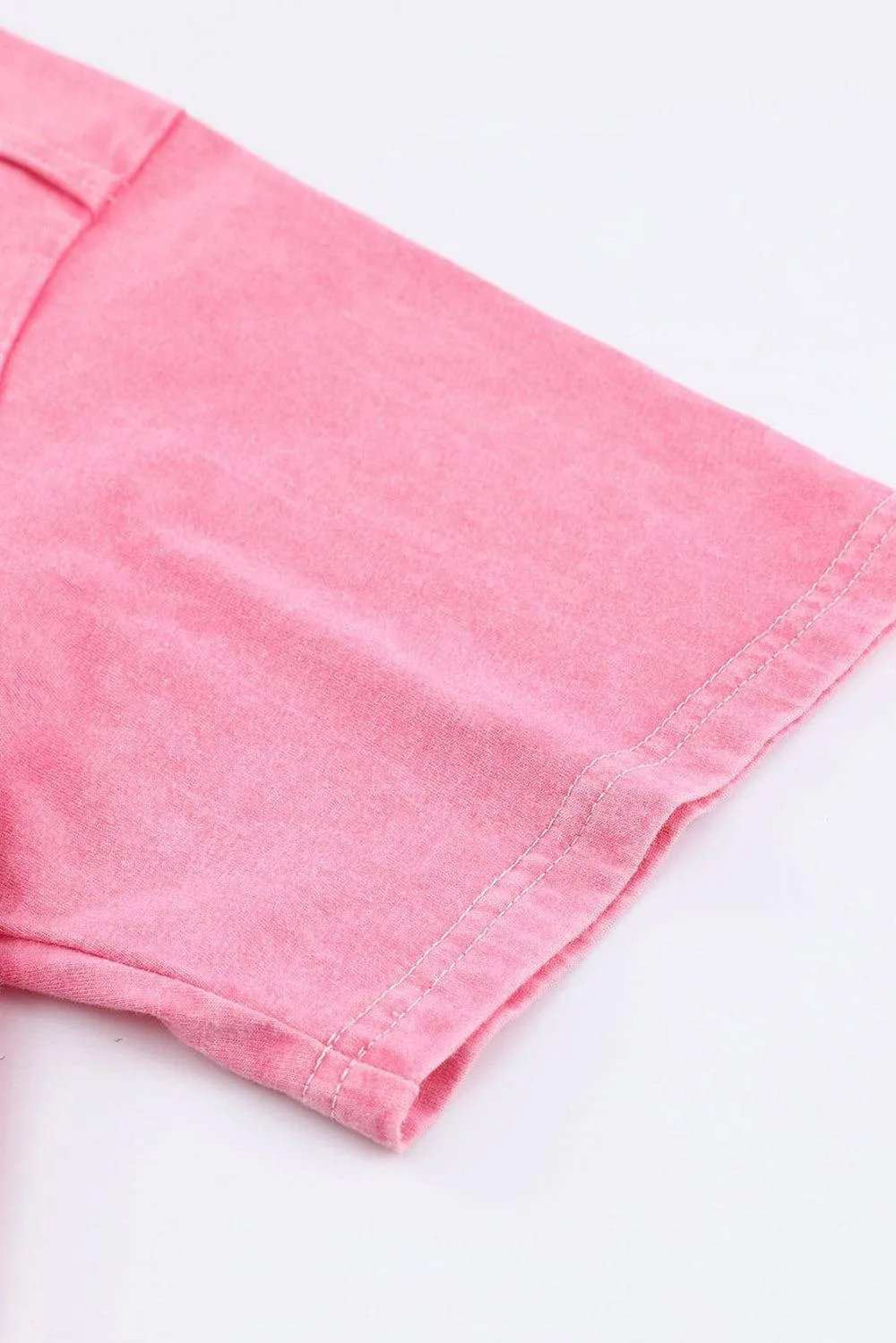 Round Neck Dropped Shoulder Top with Pocket - Trendsi - Flyclothing LLC