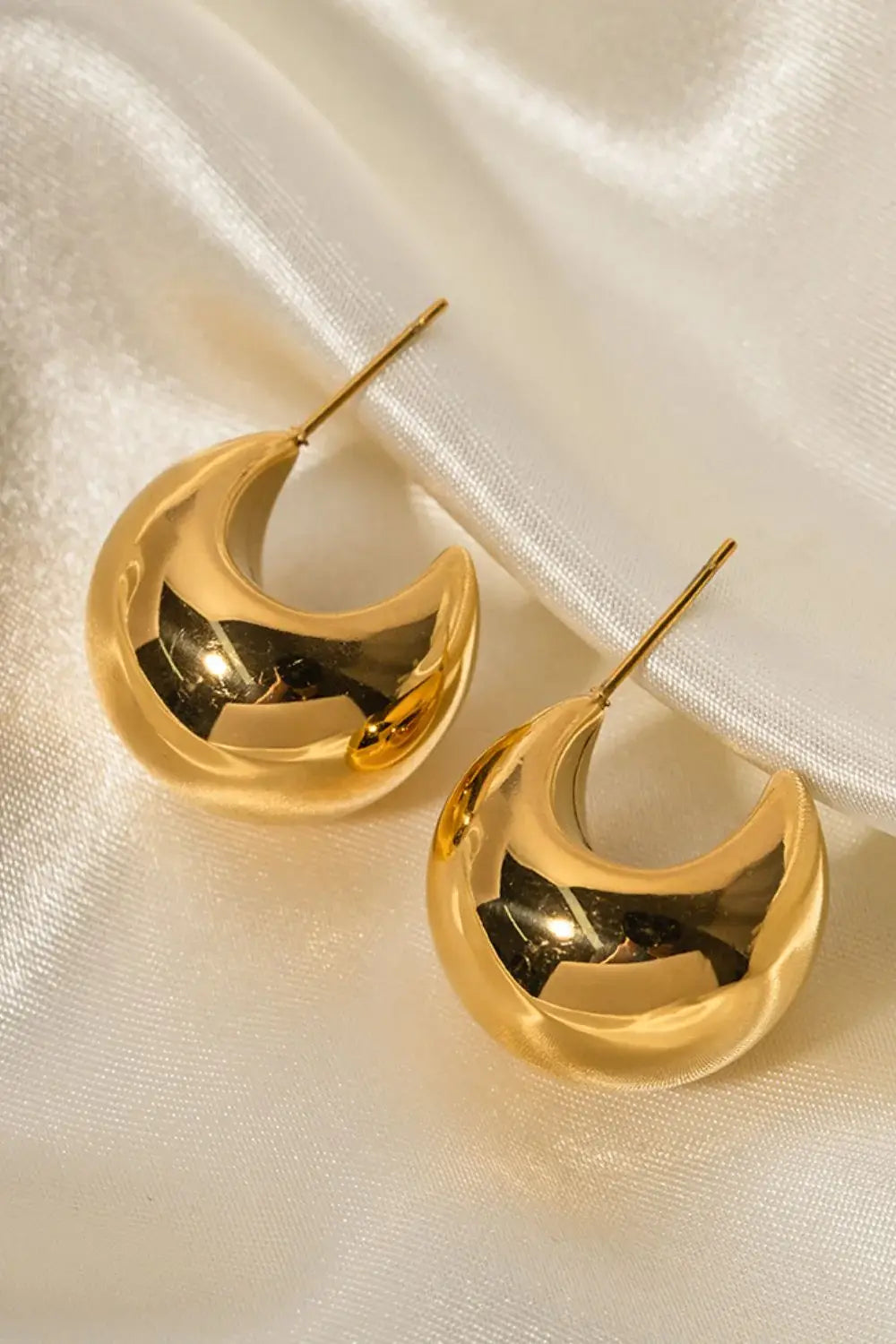 Stainless Steel C-Hoop Earrings - Trendsi - Flyclothing LLC
