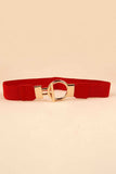 Circle Shape Buckle Zinc Alloy Buckle PU Leather Belt - Trendsi - Flyclothing LLC