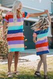 Women Color Block Side Slit Mini Dress - Trendsi - Flyclothing LLC