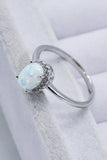 925 Sterling Silver 4-Prong Opal Ring - Trendsi