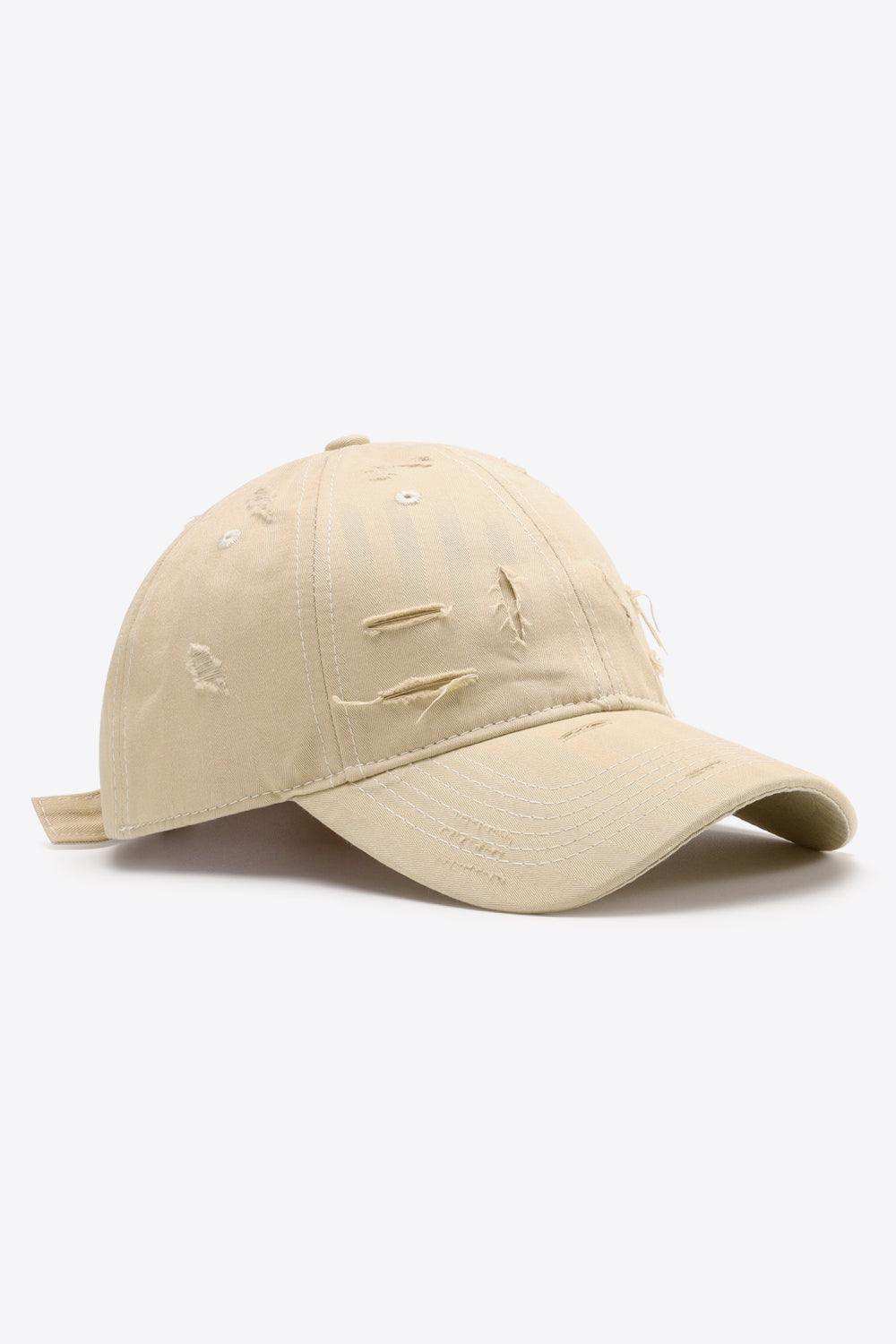Distressed Adjustable Baseball Cap - Trendsi - Flyclothing LLC