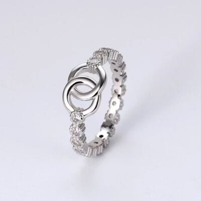 925 Sterling Silver Zircon Ring - Trendsi