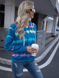 Tie Dye Raglan Sleeve Hoodie - Trendsi - Flyclothing LLC