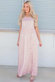 Leopard Round Neck Sleeveless Maxi Dress - Trendsi - Flyclothing LLC