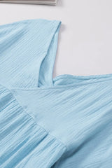 Dropped Shoulder V-Neck Blouse - Trendsi - Flyclothing LLC