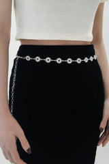 Rhinestone Decor Zinc Alloy Belt - Trendsi - Flyclothing LLC