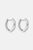 Moissanite 925 Sterling Silver Huggie Earrings - Trendsi