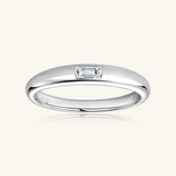 925 Sterling Silver Inlaid Moissanite Ring - Trendsi - Flyclothing LLC