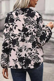 Printed Tie Neck Balloon Sleeve Blouse - Trendsi