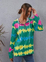 Contrast Quarter Zip Dropped Shoulder Hoodie - Trendsi - Flyclothing LLC