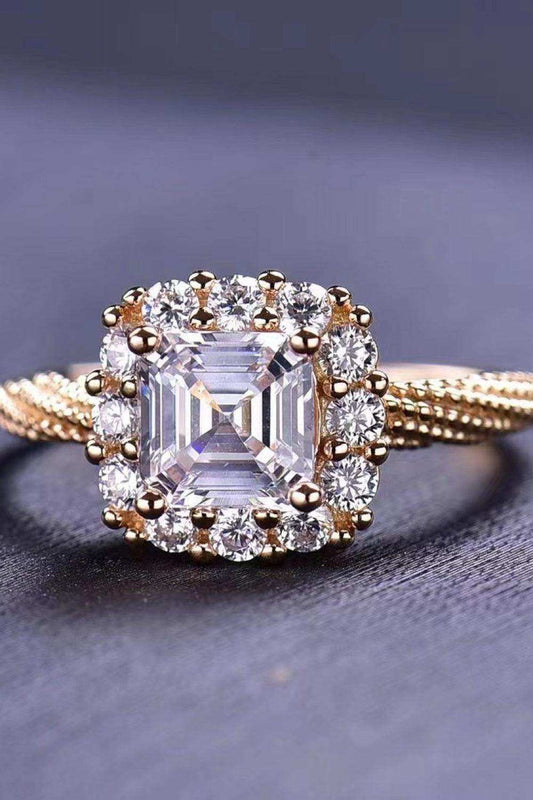 1 Carat Moissanite Twisted Ring - Trendsi - Flyclothing LLC