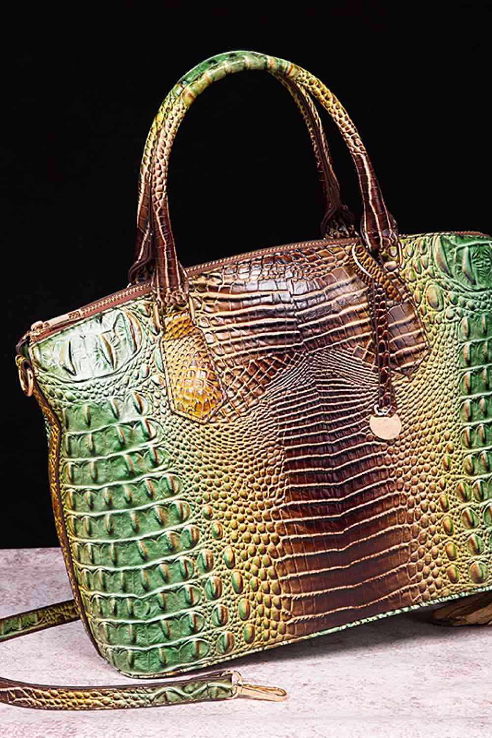 Gradient PU Leather Handbag - Trendsi - Flyclothing LLC