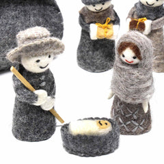 Felted Nativity 12-Piece Set - Global Groove Direct