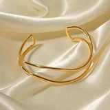 Minimalist Stainless Steel Cuff Bracelet - Flyclothing LLC