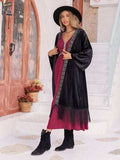 V-Neck Lantern Sleeve Ruffle Hem Dress - Trendsi - Flyclothing LLC