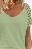 V-Neck Raglan Sleeve Tee - Flyclothing LLC