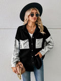 Leopard Button Up Denim Jacket - Trendsi
