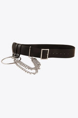 PU Belt with Chain - Trendsi - Flyclothing LLC
