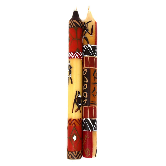 Tall Hand Painted Candles - Pair - Damisi Design - Nobunto - Flyclothing LLC