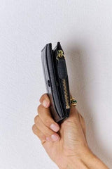 David Jones Texture PU Leather Mini Wallet - Trendsi - Flyclothing LLC