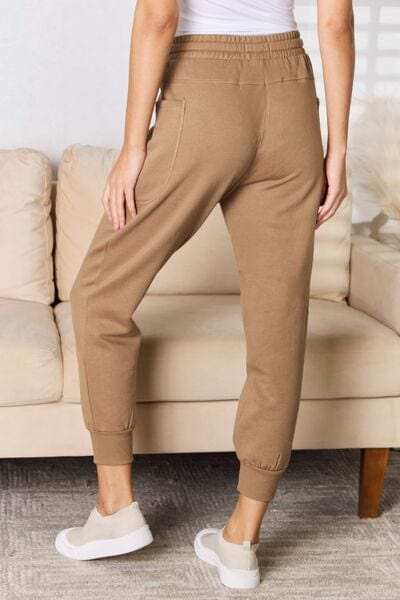 RISEN High Rise Relaxed Joggers - Trendsi - Flyclothing LLC