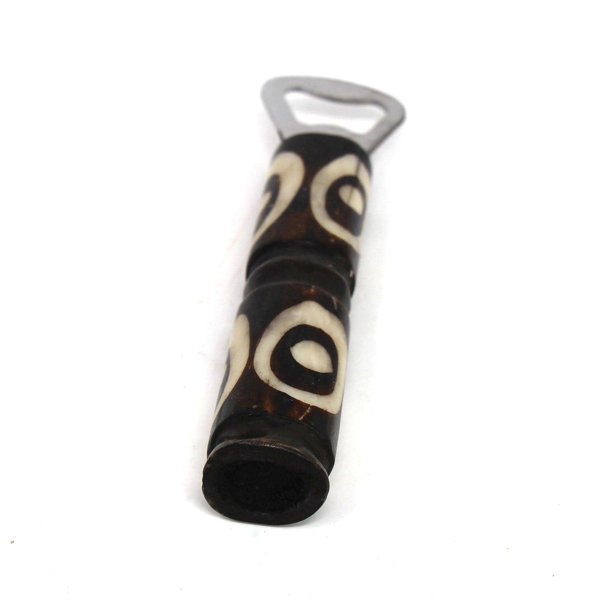 African Batik Bone Bottle Opener, Mixed Designs - Jedando